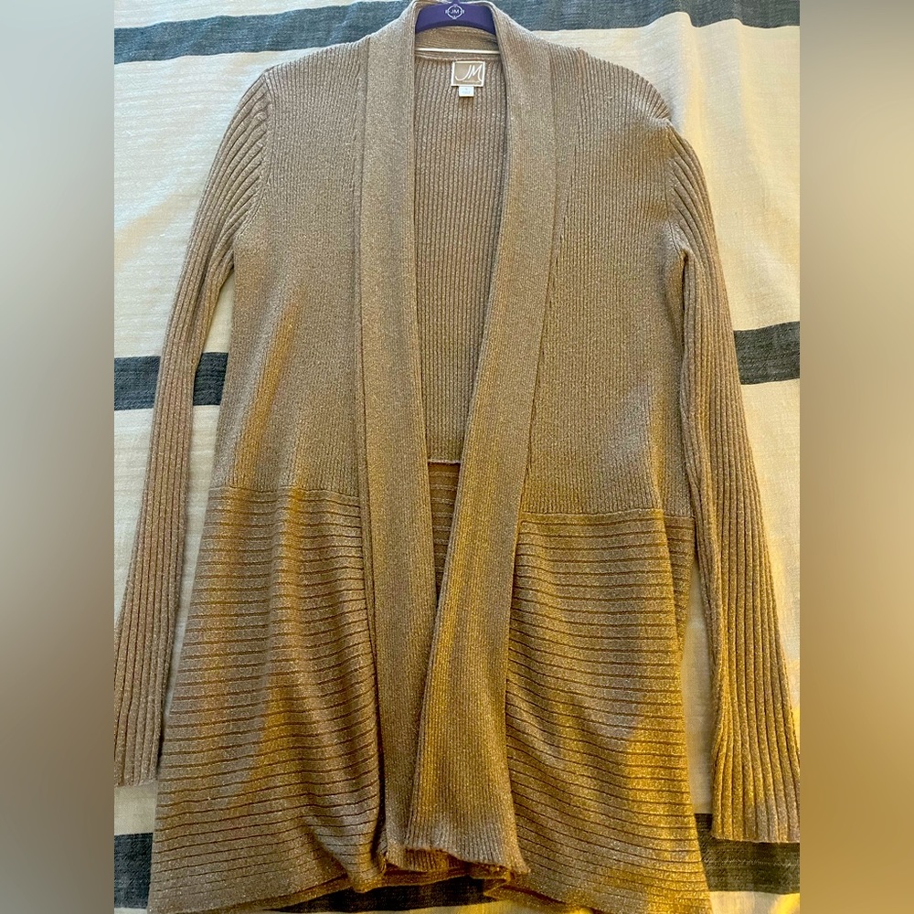 Gold sparkly cardigan great for holiday -size s.